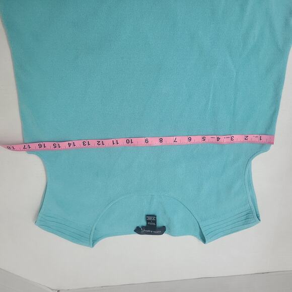 Cable & Gauge Womens Top Large Blue Knit Blouse Sleeveless - Picture 5 of 8